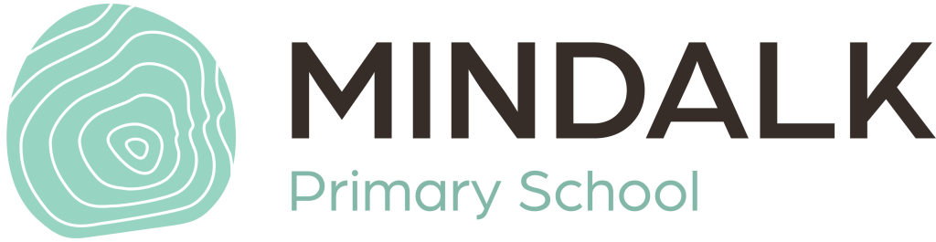 Mindalk Primary School logo with spiral design